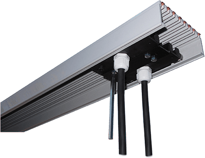Открытый короб с проводниками в горизонтальном ленточном кабеле Vilma Multi-conductor bar system type VA38